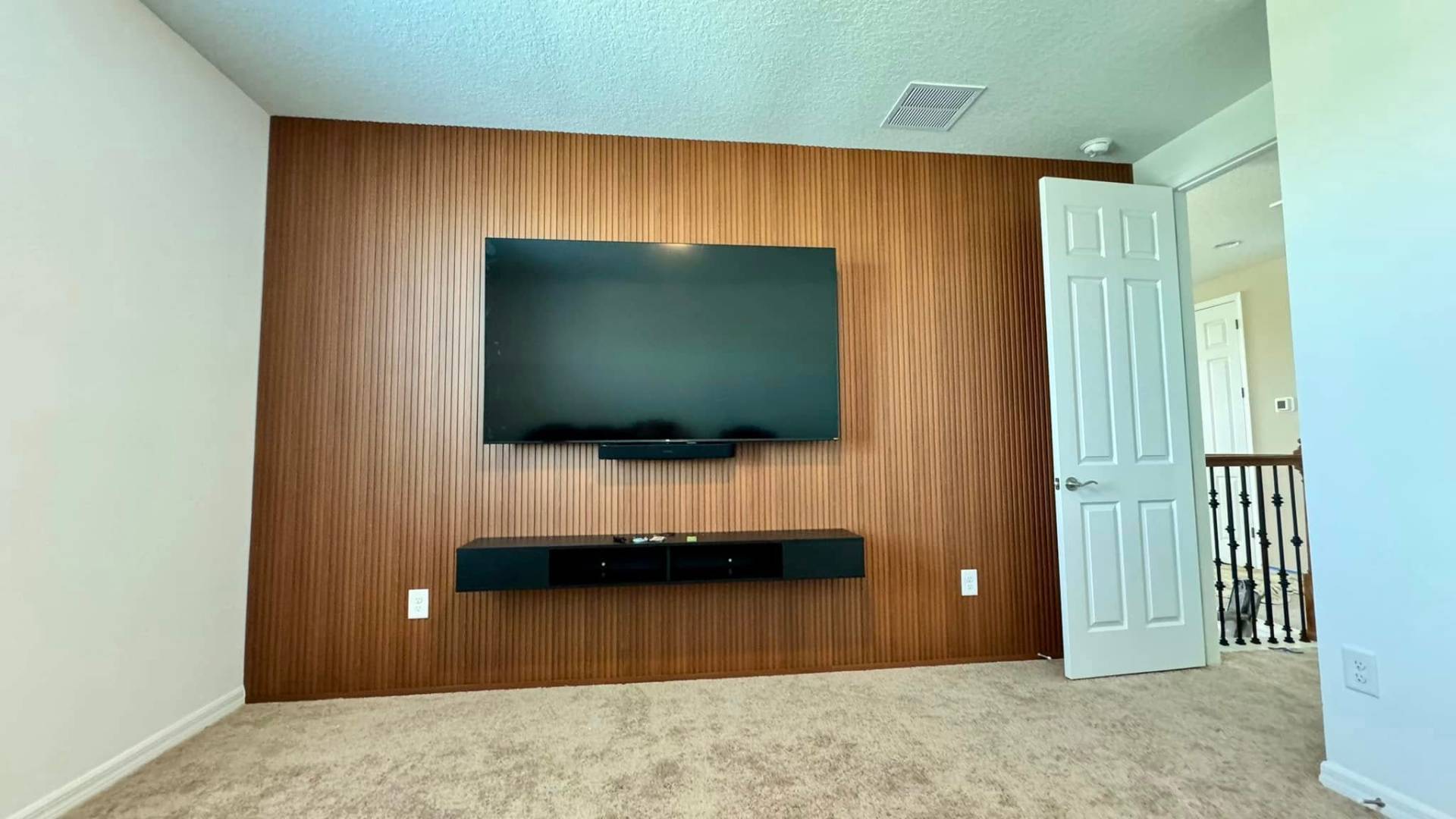 After — TV wall installation